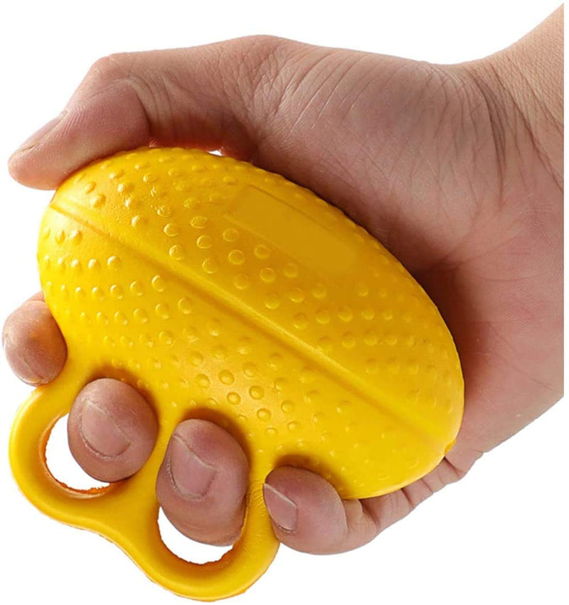 Finger Ball Exerciser Grip Ball Strength Squeeze Stress Balls for Hand, Finger Grip Strengthening Exercise for Hand Yellow - BeesActive Australia