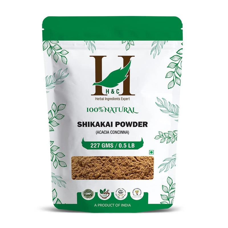 H&C 100% Natural Shikakai (Acacia Concinna) Powder - 227g / 0.5 LB / 08 226.8 g (Pack of 1) - BeesActive Australia