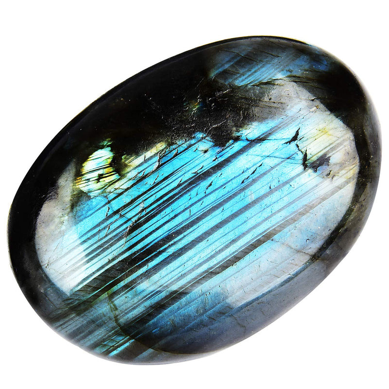 June&Ann Natural Labradorite Palm Stones, Healing Gemstone Therapy Worry Crystal Stones for Meditation Chakra Balancing Collection, Irregular Shape - BeesActive Australia