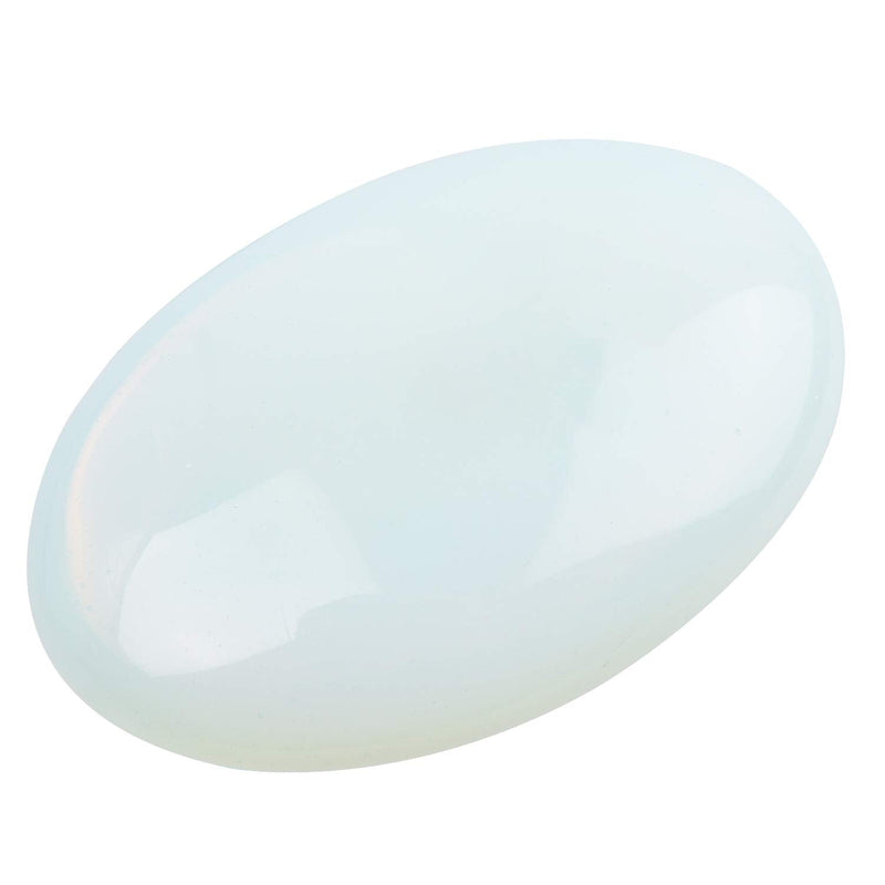 June&Ann Opalite Palm Stones, Healing Gemstone Therapy Worry Crystal Stones for Meditation Chakra Balancing Collection, Oval Shape - BeesActive Australia