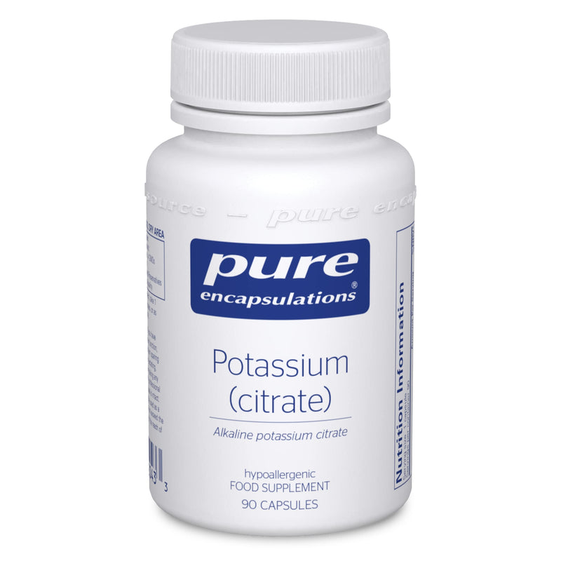Pure Encapsulations - Potassium (Citrate) - Essential Mineral for Vascular Function and Overall Health - 90 Capsules - BeesActive Australia