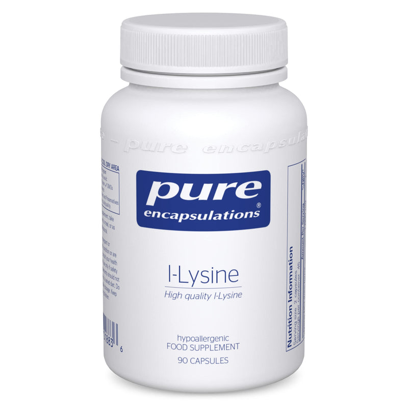 Pure Encapsulations - L-Lysine 500mg - Hypoallergenic Essential Amino Acid Supplement - 90 Vegetarian Capsules 90 Count (Pack of 1) - BeesActive Australia