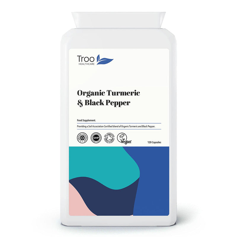 Organic Turmeric Capsules with Black Pepper to Aid Absorption - High Strength 1000mg per Serving of Turmeric Curcumin - Soil Association Organically Certified - Manufactured in The UK - BeesActive Australia