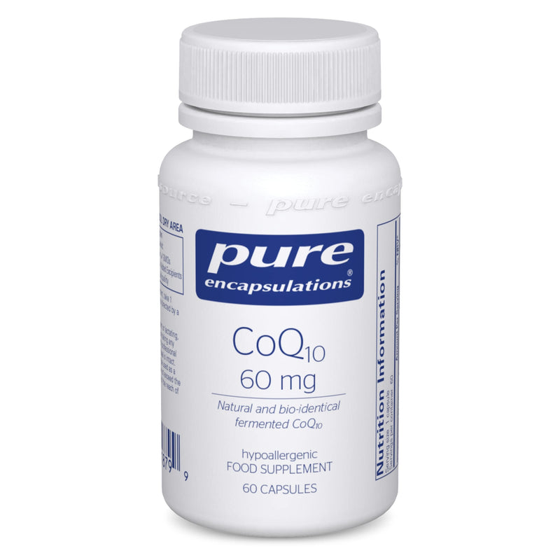 Pure Encapsulations - CoQ10 60mg - Natural and Bio-Identical Fermented Coenzyme Q10-60 Capsules - BeesActive Australia