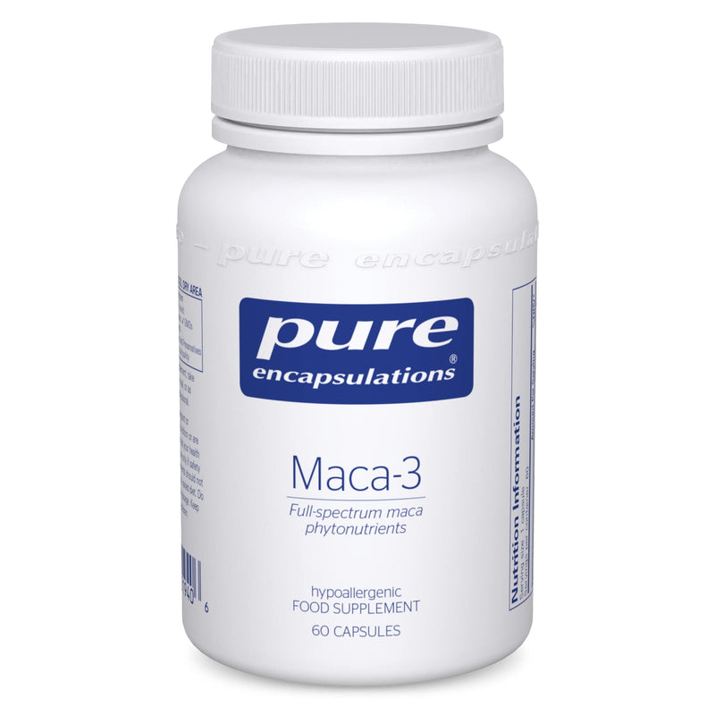 Pure Encapsulations - Maca-3 - Hypoallergenic Phytonutrient Supplement - Glucosinolates, Macamides and Macaenes - 60 Capsules - BeesActive Australia