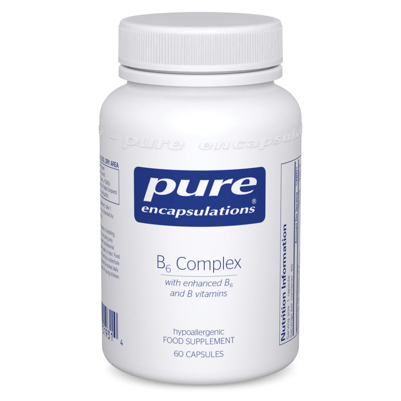 Pure Encapsulations - Vitamin B6 Complex - Hypoallergenic B Vitamin Formula with Enhanced B6 and B12-60 Capsules - BeesActive Australia
