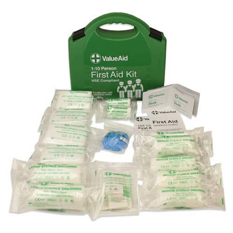 Value Aid HSE Compliant Workplace First Aid Kit (1-10 Person) 1 Count (Pack of 1) 1-10 Person First Aid Kit - BeesActive Australia