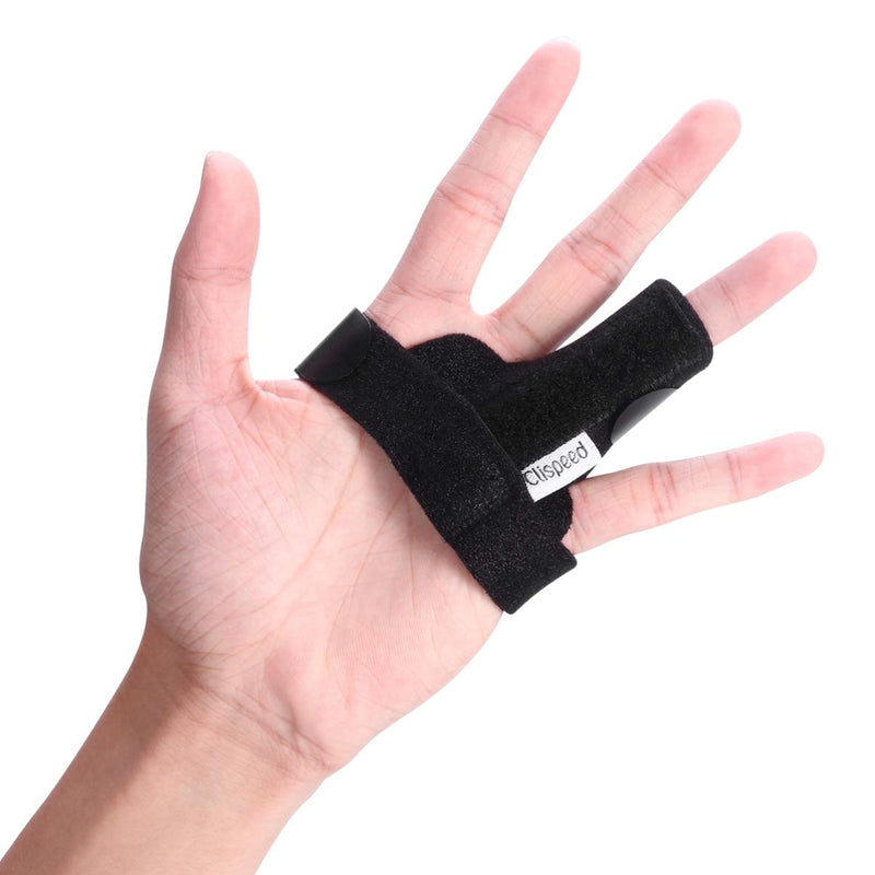 CLISPEED Trigger Finger Splint Finger Splint Support Adjustable Fixing Belt with Built-in Aluminium One Size (Black) - BeesActive Australia