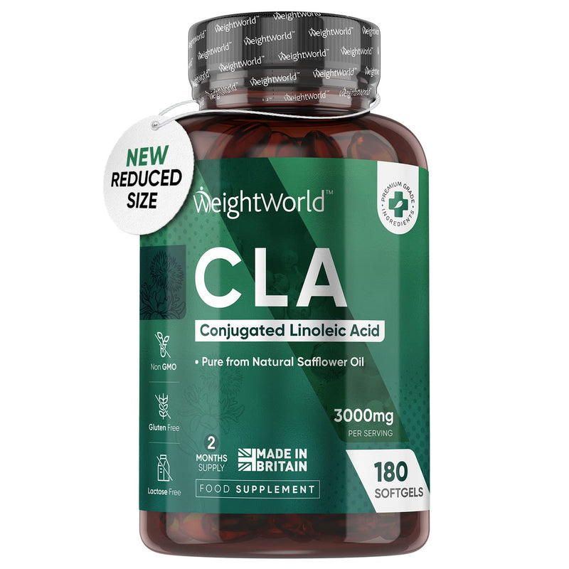 CLA 3000mg Safflower Oil Supplement - 180 Softgels (2 Months Supply) - CLA Capsules, Powder & Tablet Alternative - 80% Pure Active Isomers Conjugated Linoleic Acid Pills - Pre-Workout Diet Supplement - BeesActive Australia