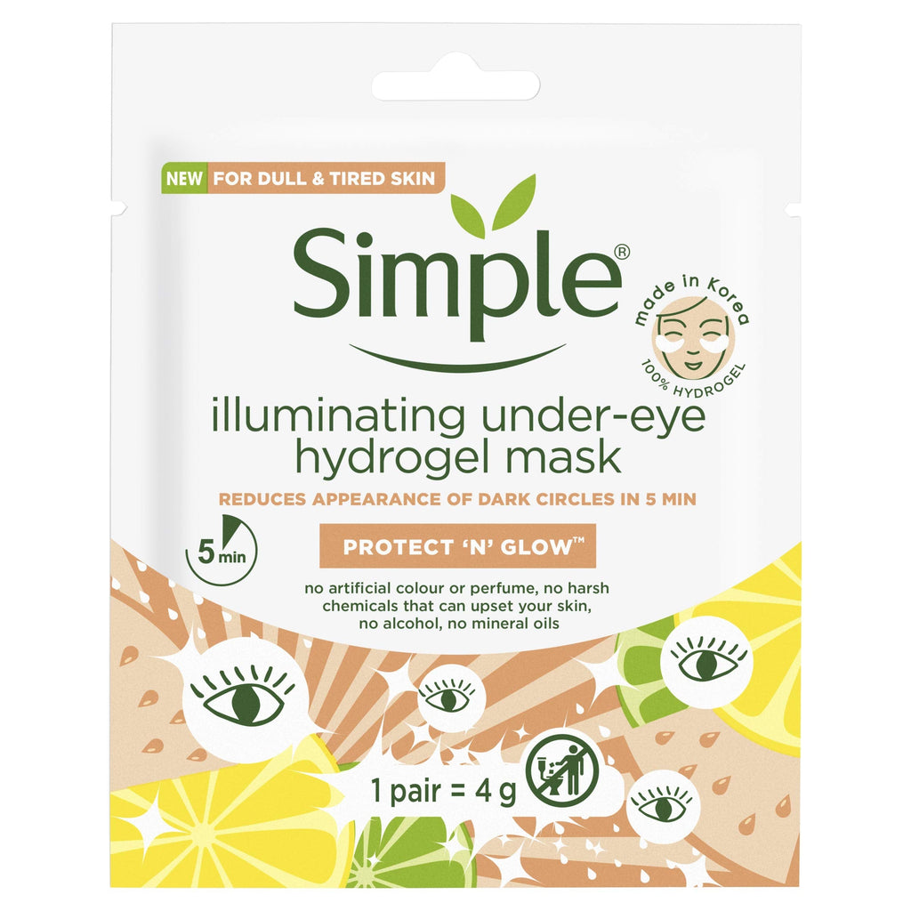 Simple Brightening Under Eye Hydrogel Mask (Pack of 4) 4 g (Pack of 4) Under Eye Brightening - BeesActive Australia