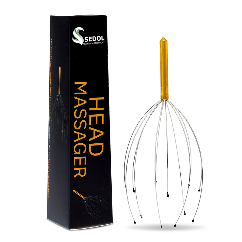 SEDOL Head Massager - Portable Stress Relief Head Scratcher Massager with 12 Fingers Scalp Massager - Manual Head Massage Tool - Head Massager Scalp for Hair Growth Stimulation and Deep Relaxation - BeesActive Australia