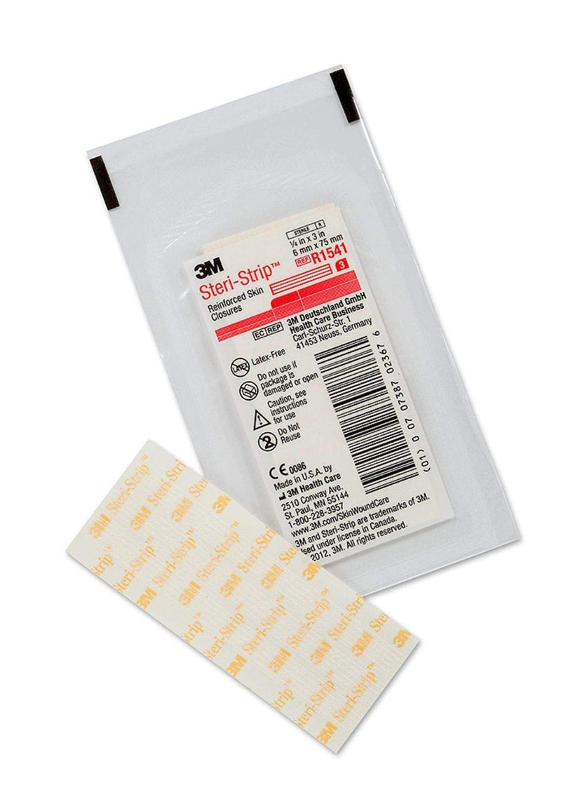 3M Steri-Strip Reinforced Skin Closures, 6mm x 75mm, Pack of 12 (4 x 3 strips) 4 Count (Pack of 3) - BeesActive Australia