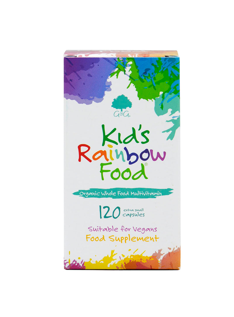 Kids Rainbow Food | Organic Whole Food Multivitamin Supplement | Ideal for Children | 120 Vegan Capsules - BeesActive Australia