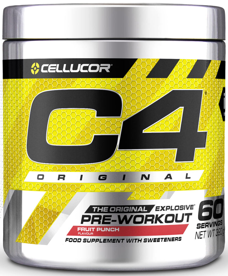 C4 Original Beta Alanine Sports Nutrition Bulk Pre Workout Powder for Men & Women | Best Pre-Workout Energy Drink Supplements | Creatine Monohydrate | Fruit Punch | 60 Servings 60 Servings (Pack of 1) - BeesActive Australia