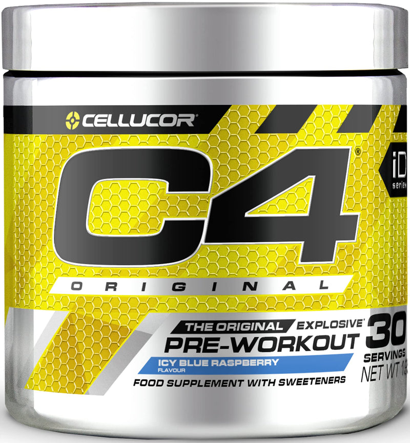 C4 Original Beta Alanine Sports Nutrition Bulk Pre Workout Powder for Men & Women | Best Pre-Workout Energy Drink Supplements | Creatine Monohydrate | ICY Blue Razz | 30 Servings Icy Blue Raspberry 30 Servings (Pack of 1) - BeesActive Australia
