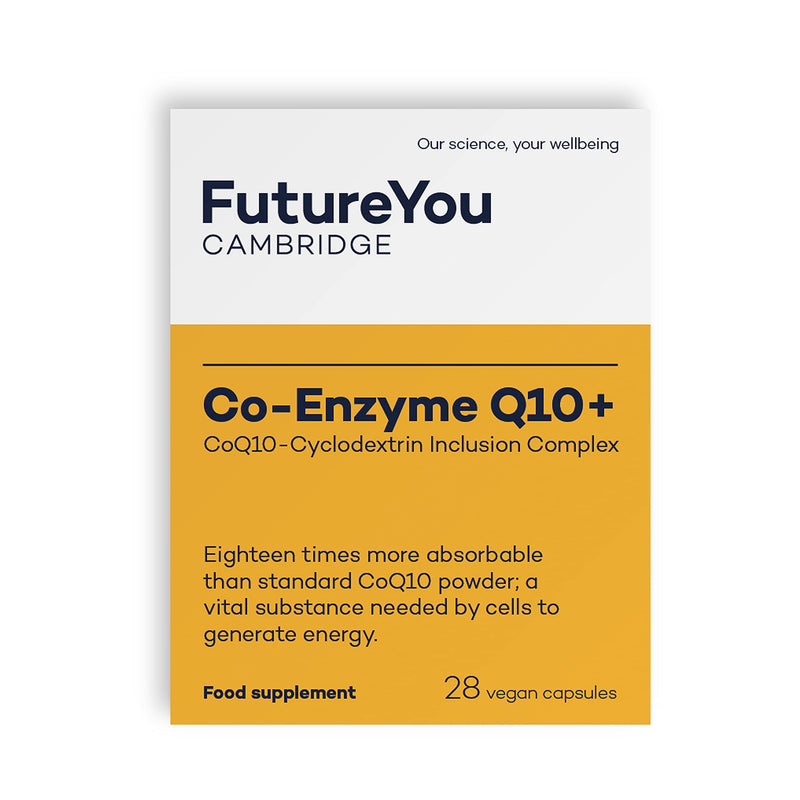 Co-Enzyme Q10+ 250mg Cyclodextrin Inclusion Complex - High Strength, Easy-to-Absorb Formulation - Vegan Suitable CoQ10 Supplement - 28 Day Supply - Developed by FutureYou Cambridge, UK - BeesActive Australia