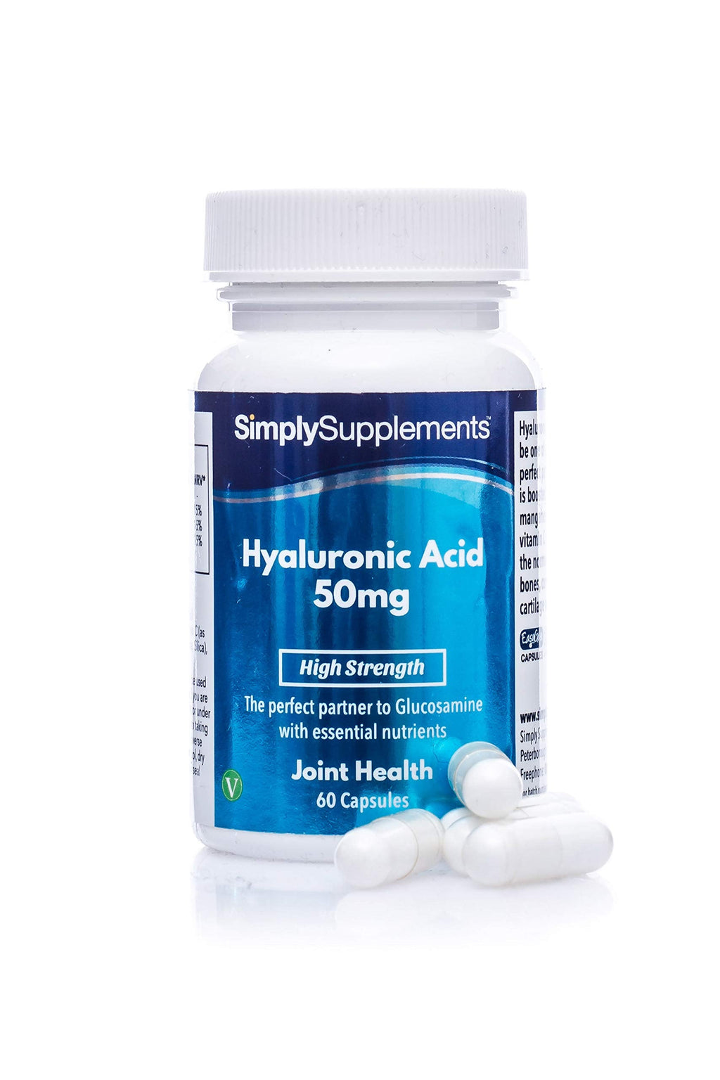 Hyaluronic Acid Capsules | Premium Supplement Provides 60 Capsules of 50mg | Foil Sealed for Superior Freshness | UK Manufacturered - BeesActive Australia