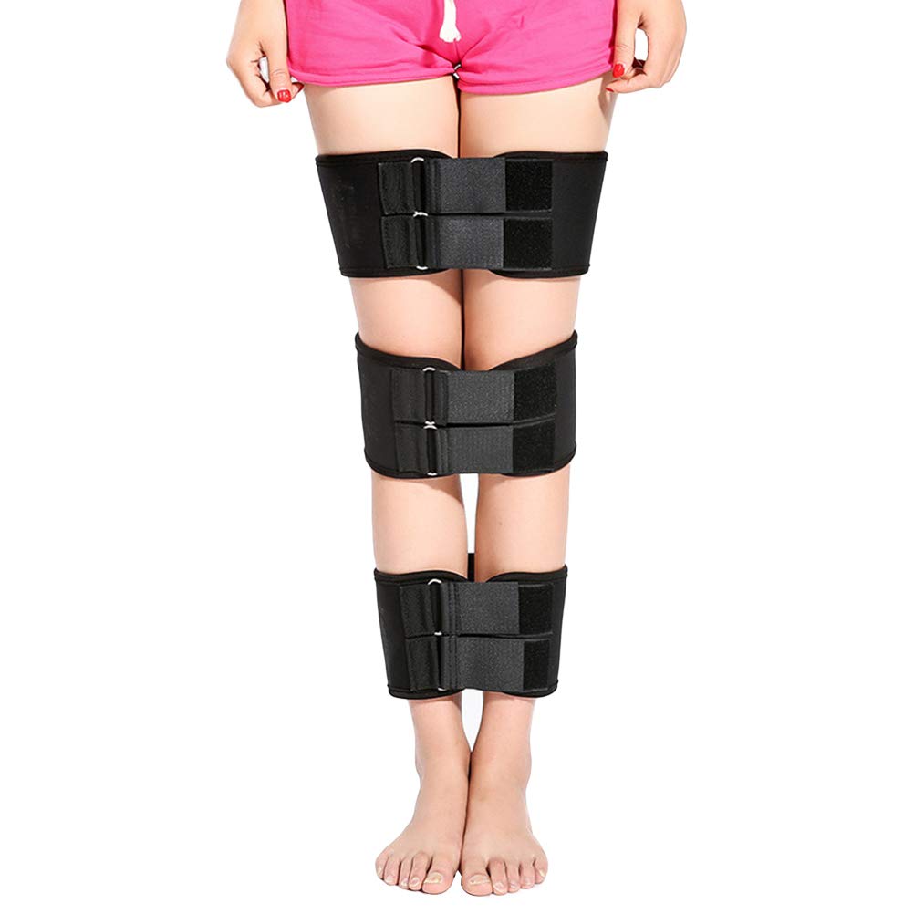 Healifty Legs Posture Corrector Belt Bow-Legged Correction Bandage Belt for O- Type X-Type Legs 3pcs (Black) - BeesActive Australia