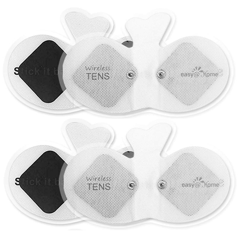Easy@home Wireless Tens Unit Self Stick Carbon Electrode Pads, 4 Pack 6.5" x 3" Reusable Pads- Non Irritating Design - BeesActive Australia