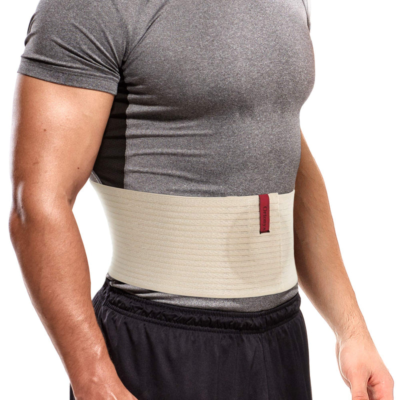 ORTONYX Premium Umbilical Hernia Belt for Men and Women / 6.25" Abdominal Binder With Hernia Support Pad - Navel Ventral Epigastric Incisional and Belly Button Hernias - Beige OX5241-L/XL L/XXL (35"-52") - BeesActive Australia