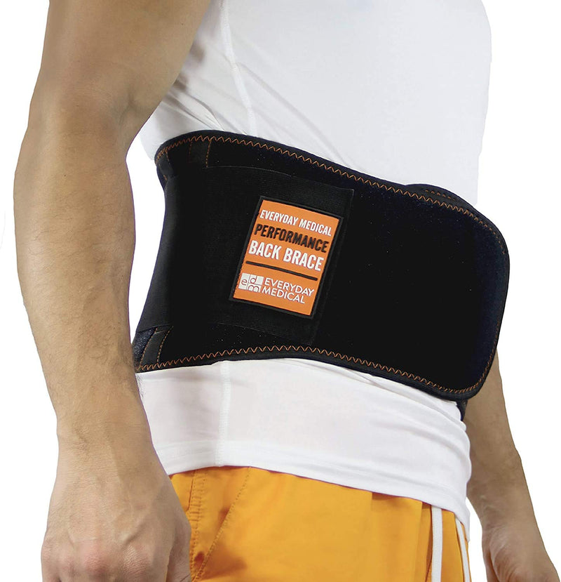 Lumbar Support Belt I Lower Back Brace by Everyday Medical I Targeted Lower Back Pain Relief for Back Spasms, Sciatica, Weight Lifting Waist Gym Belt for Sports I for Men and Women l Small/Medium S/M (68-93 CM Belly Circumference) - BeesActive Australia