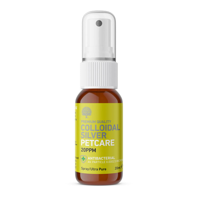 Nature's Greatest Secret Antibacterial Premium Quality Smallest Particle Size Crystal Clear Colloidal Silver Petcare 20ppm Pocket Spray 20ml - BeesActive Australia