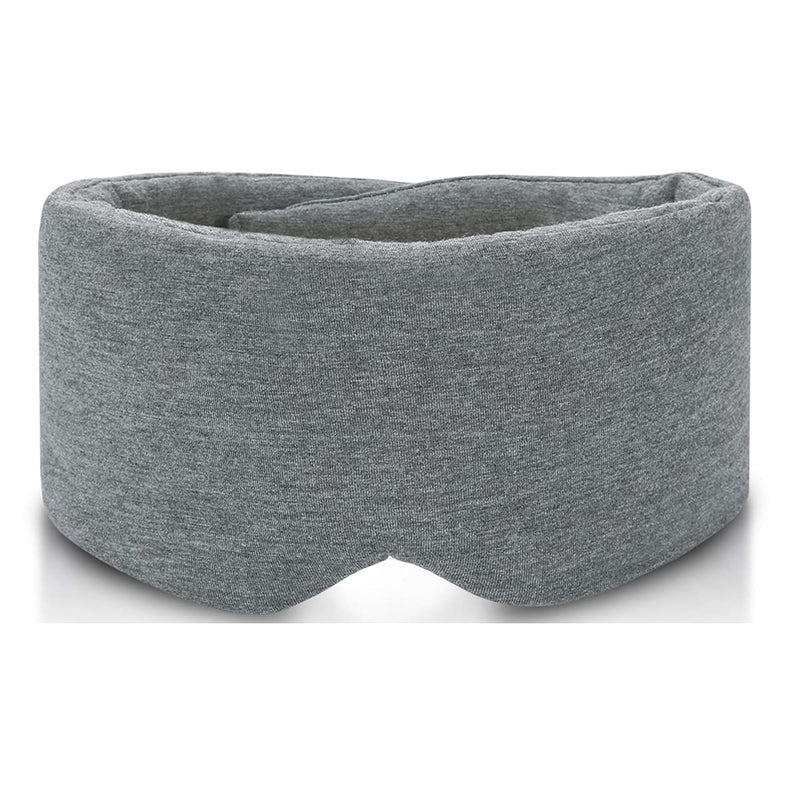 Handmade Cotton Sleep Mask - New Upgrade Light Blocking Sleeping Eye Mask Soft and Comfortable Eye Shape Blinder Blindfold Airplane with Pouch for Nap Sleeping Travel for Women Men Kids(Gray Modal) Original - With Blackout Nose Pads - BeesActive Australia