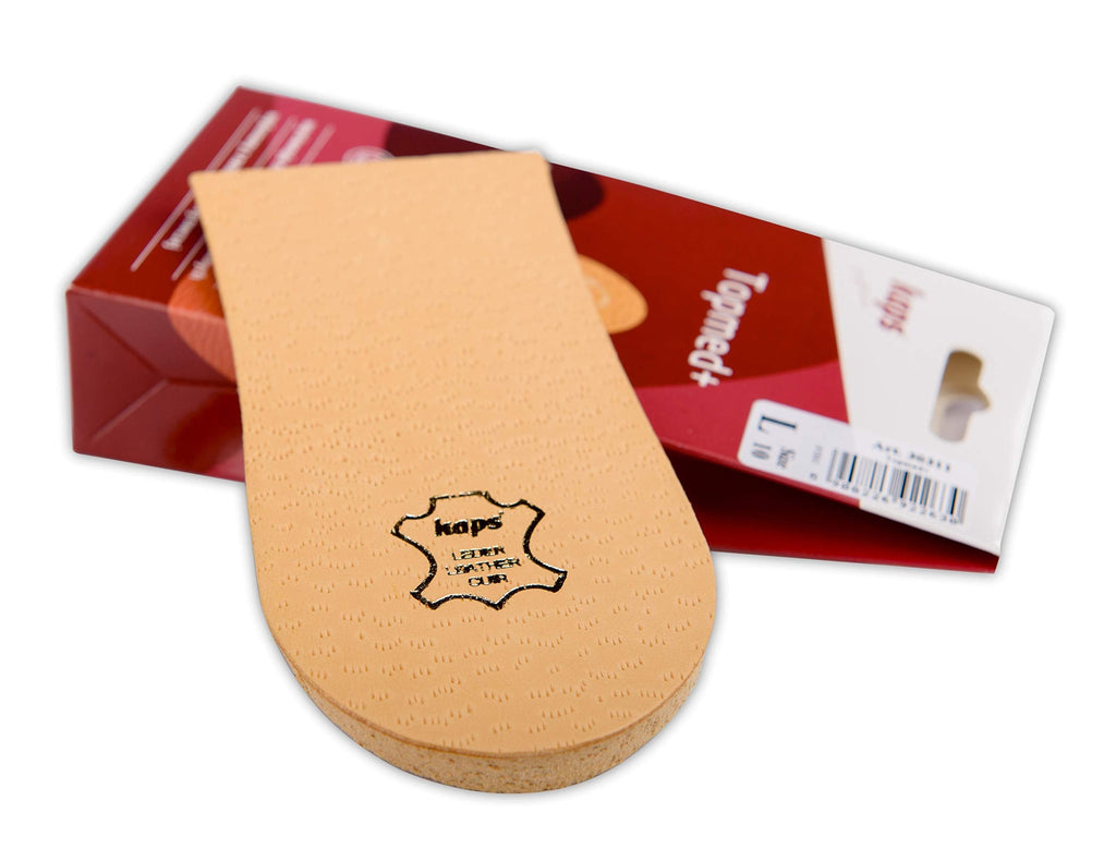 1 x Heel Raise, Heel Lift Elevator, Heel Pad, Orthotic Wedge, Many Widths and Heights, Leather Cover, Kaps Topmed Plus, Supplied to NHS, 1 Piece (Height 10 mm / 0.4 inch - Size S) height 10 mm / 0.4 inch - size S - BeesActive Australia