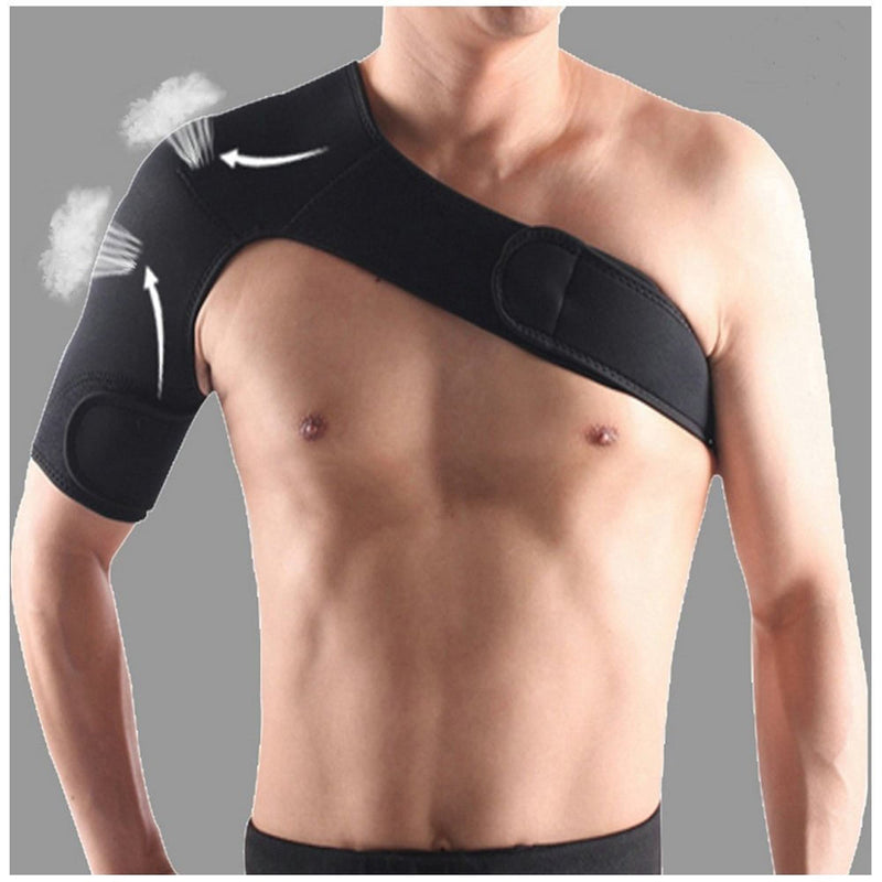 Vigorous Adjustable Neoprene Shoulder Support Strap Arthritis, Sport,Brace, Pain Relief, Injury,Unisex, Fits Right Shoulde - BeesActive Australia