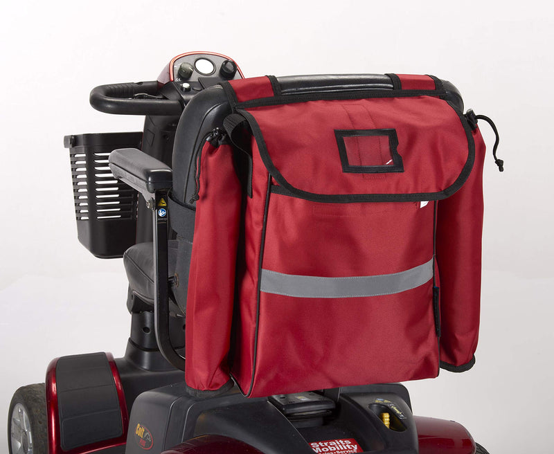 Ducksback Mobility Scooter Bag Crutch/Walking Stick Holder Shopping and Storage Red - BeesActive Australia