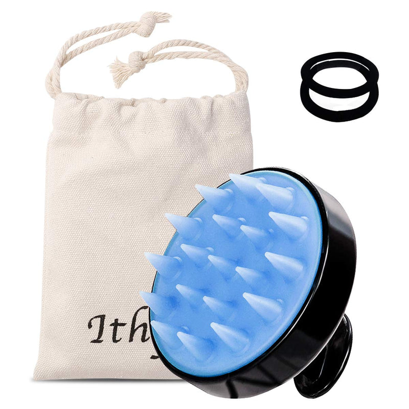 Ithyes Shampoo Brush Silicon Scalp Massager Hair Brush Wet Dry Comb Head Rubber Care Improve Blood Circulation for Men,Women Pets, Black - BeesActive Australia