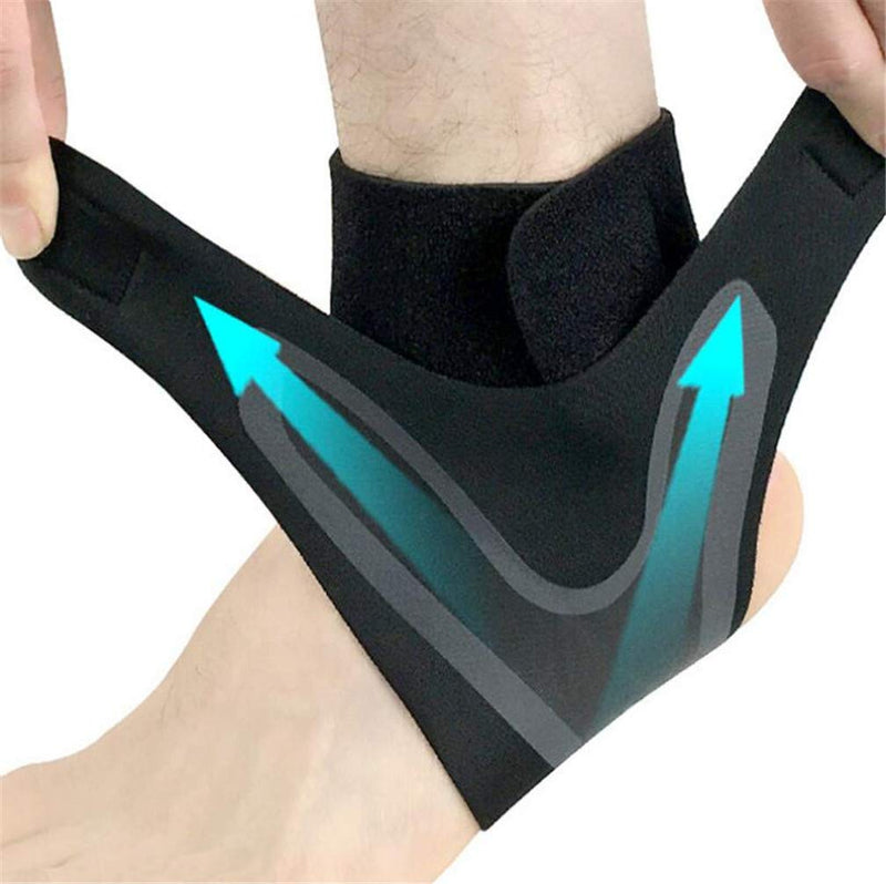 Ankle Brace Support Sleeve, Adjustable Breathable Elastic Anti-Sprain Ankle Brace Sleeve, for Basketball Sports Joint Pain Injury Recovery, Arch Support, Foot Ankle Swelling, Heel Spurs, 1 Pair (XL) XL - BeesActive Australia
