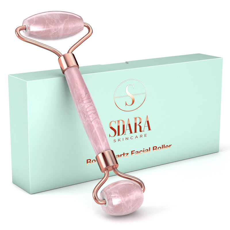 Sdara Skincare Face Roller - Rose Quartz Relaxing Massager - Facial Tool Alternative to Jade Roller Rose Quartz Roller - BeesActive Australia
