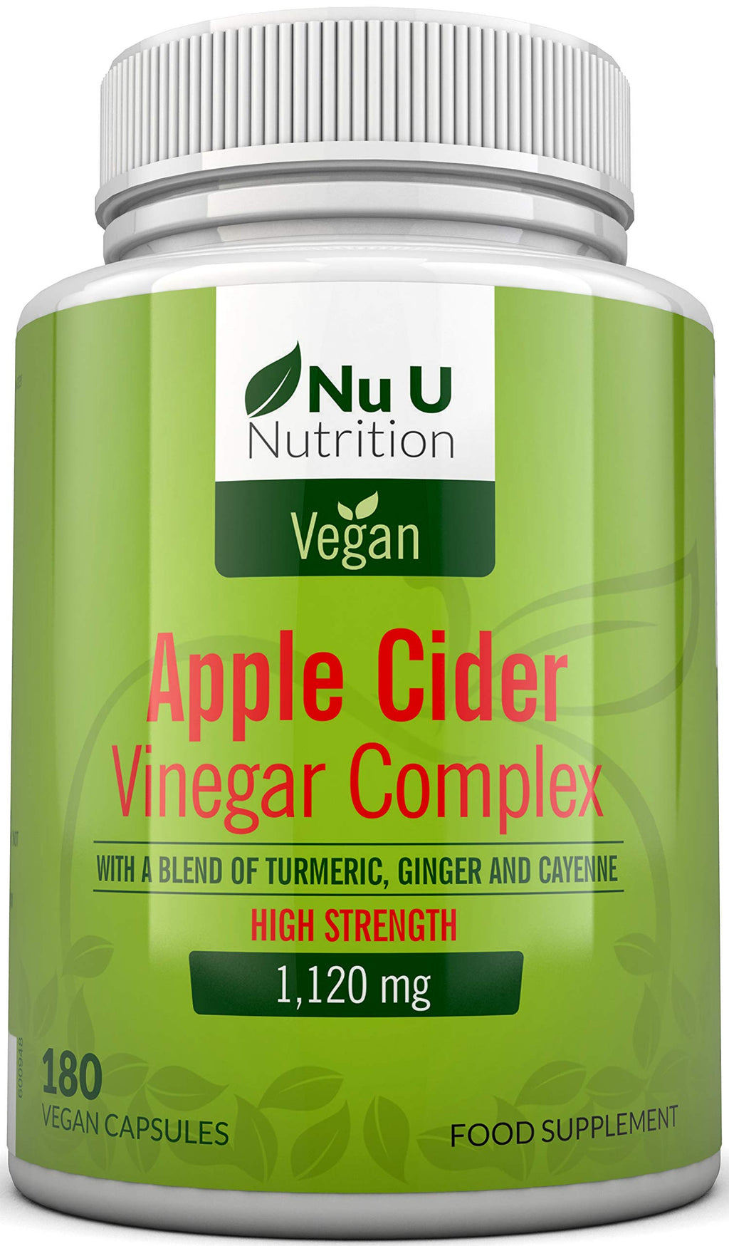 Apple Cider Vinegar - 180 Vegan Capsules not Tablets or Liquid - 1120mg Daily Dosage – Plus Added Turmeric, Cayenne and Ginger – Full 90 Day Supply – Made in The UK. - BeesActive Australia