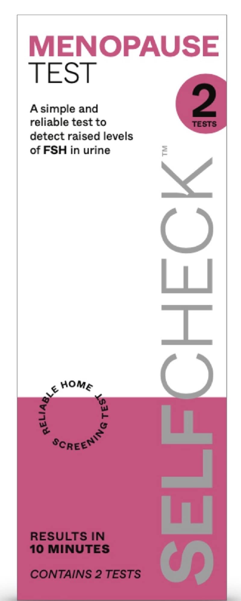 SELFCheck Menopause Test – 2 Home Tests Included, Freephone Customer Help Line, Results in 10 Minutes - BeesActive Australia