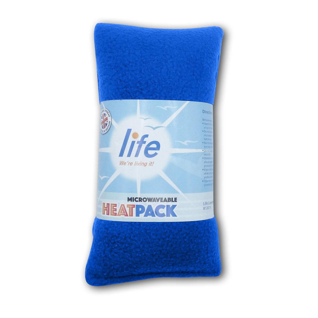Microwave Wheat Bag Heat Pack – Lavender Scented Pain Relief for Neck Back & Shoulders - by Life Healthcare, Blue Fleece Cover - BeesActive Australia