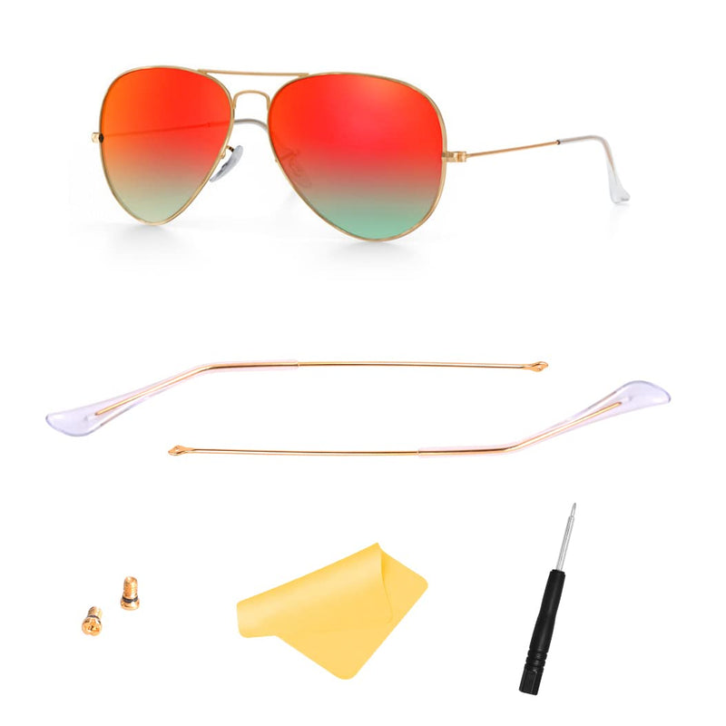 FOOUS Replacement temple arm tips for Ray-Ban Replacement repair kit parts For Aviator Series RB3025 Bc03j-white - BeesActive Australia