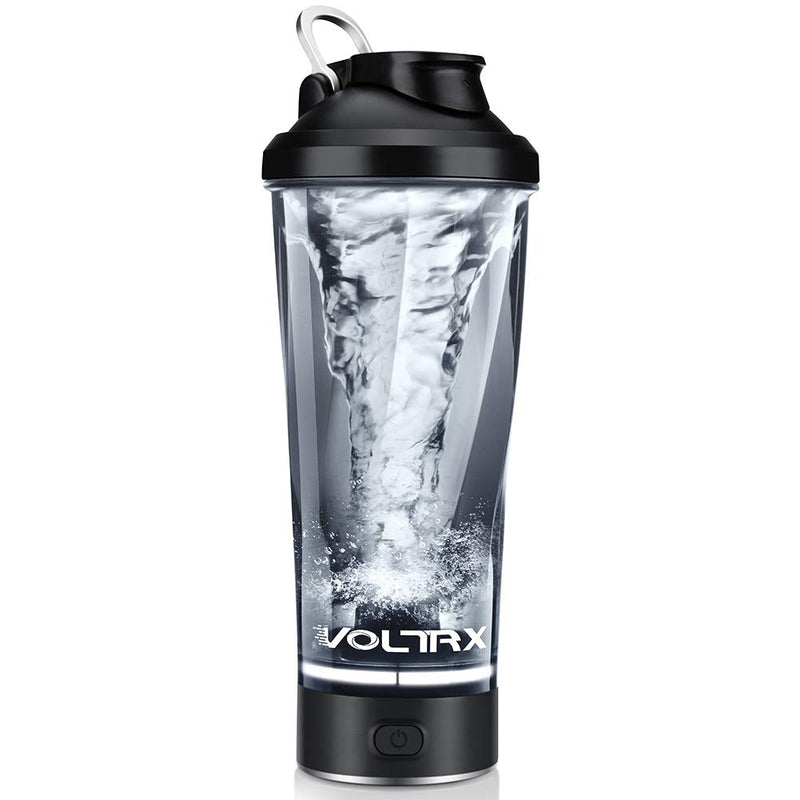 VOLTRX Premium Electric Protein Shaker Bottle, Made with Tritan - BPA Free - 600ml Vortex Portable Mixer Cup, USB C Rechargeable Shaker Cups for Protein Shakes (Black) Black - BeesActive Australia