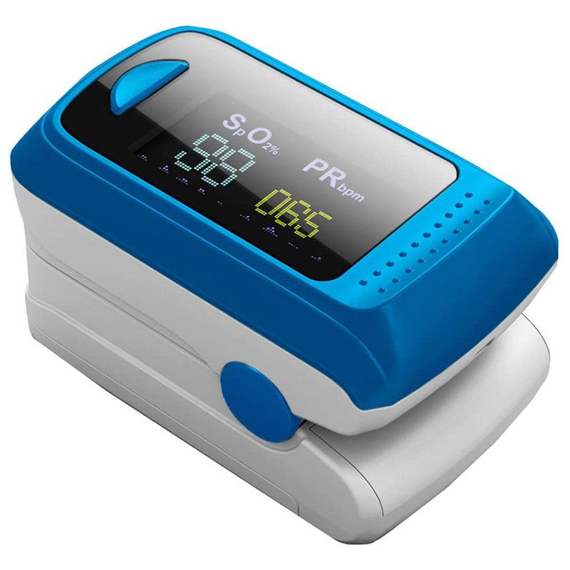 BLT M70CB Fingertip Pulse Oximeter, SpO2 Blood Oxygen Level Saturation Sats Monitor for Adults Meets Medical Standard UK Guidance, Finger Pulse Oximeter CE Approved, Meet NHS Requirement, No Bluetooth Blue - BeesActive Australia