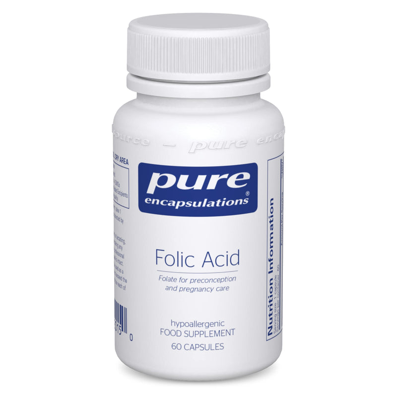Pure Encapsulations - Folic Acid 800 UG - Folate for Preconception and Pregnancy Care - 60 Vegetarian Capsules - BeesActive Australia