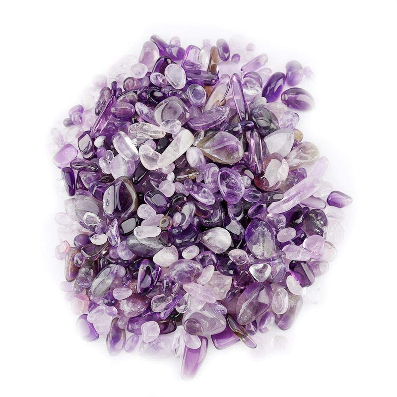 Wifehelper Tumbled Stone Chips Crushed Natural Crystal Quartz Small Crystal Tumble Gemstone 100g Bundle Bags(Purple) Purple - BeesActive Australia
