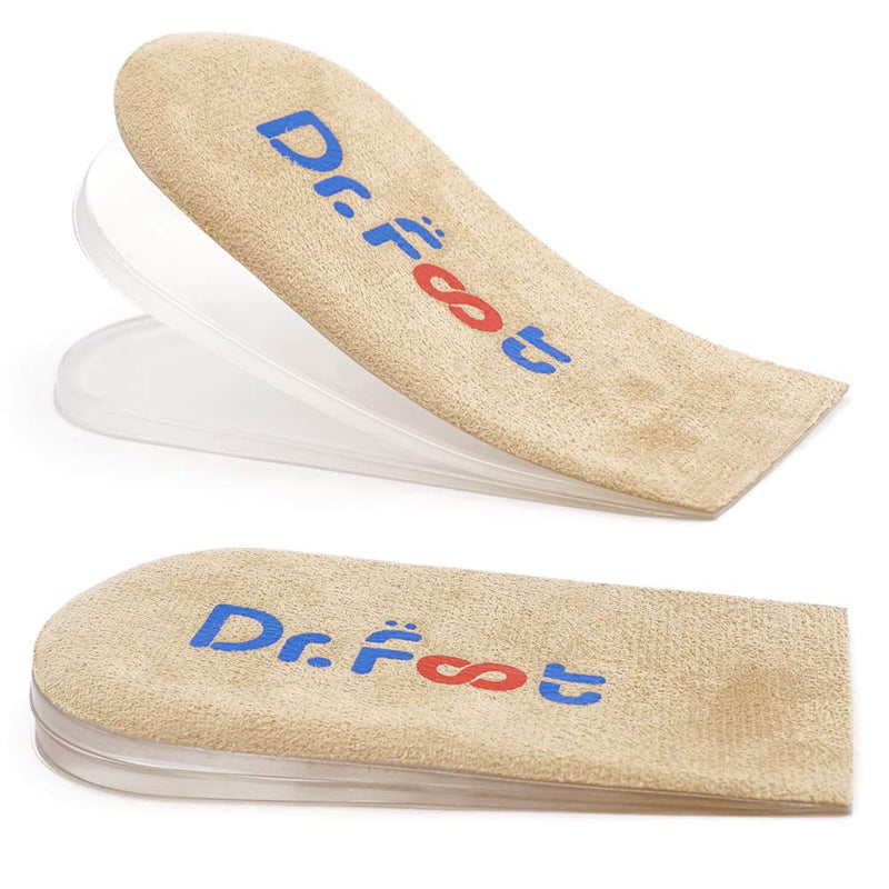 Dr. Foot's Adjustable Orthopedic Heel Lift Inserts, Height Increase Insole for Leg Length Discrepancies, Heel Spurs, Heel Pain, Sports Injuries, and Achilles tendonitis (Beige, 3 Layers) Beige 3 Layers: Small-Women's 4.5-9.5|Men's 6-8.5 - BeesActive Australia