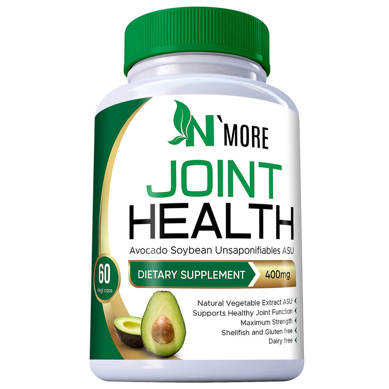 N'More Avocado Soybean Unsaponifiables Joint Health Supplement 400 mg, Non-GMO, Dairy, Gluten & Shellfish Free, 60 Day Supply, One Capsule Per Day - BeesActive Australia
