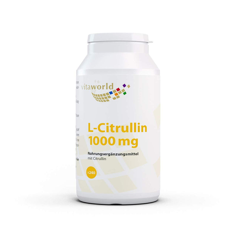 Vita World L-Citrulline 1000 mg Highly Dosed 240 Tablets Vegetarian Made in Germany - BeesActive Australia