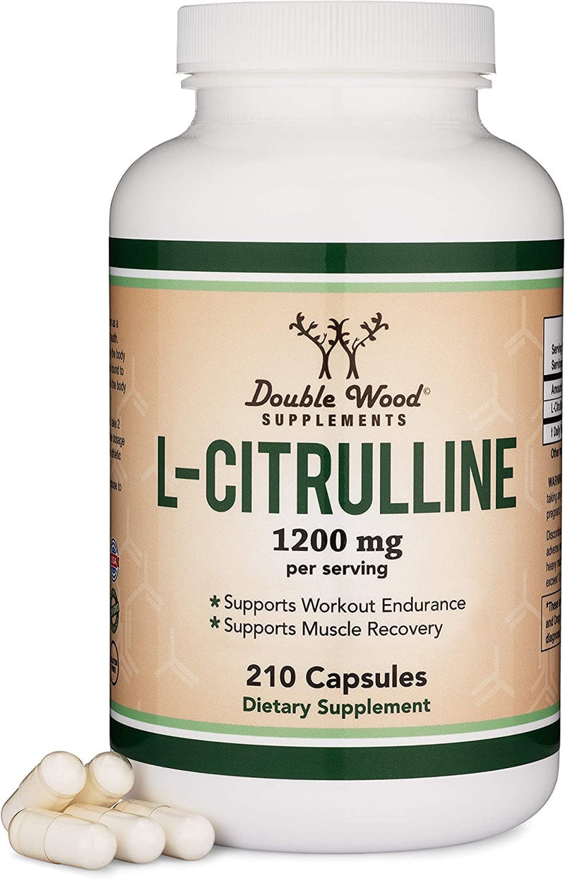 L Citrulline Capsules 1,200mg Per Serving, 210 Count (L-Citrulline Increases Levels of L-Arginine and Nitric Oxide) Muscle Recovery Supplement 210 Count (Pack of 1) - BeesActive Australia