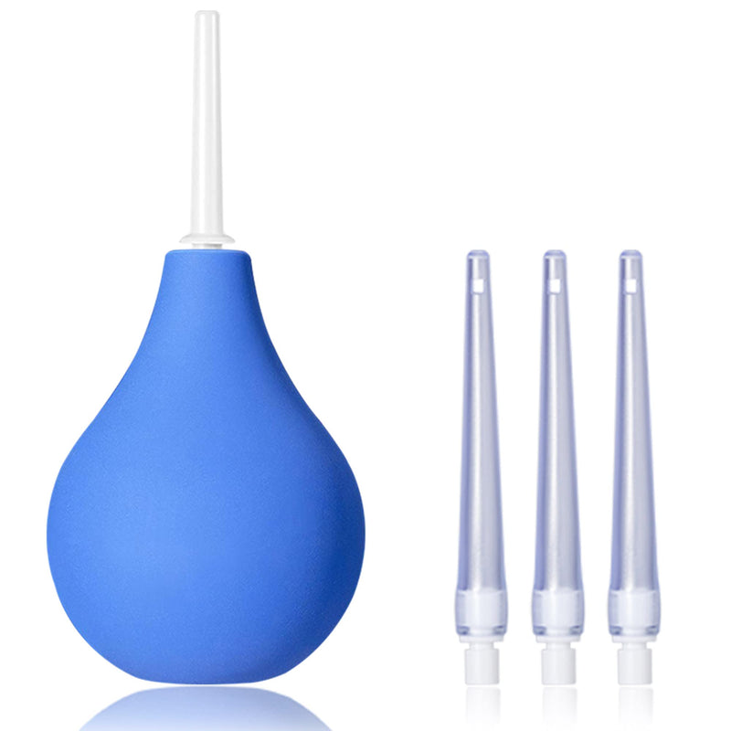 TopQuaFocus 224ml Enema Bulb Kit Douche Bulb for Men Women Cleaning (224ml-blue) Blue - BeesActive Australia