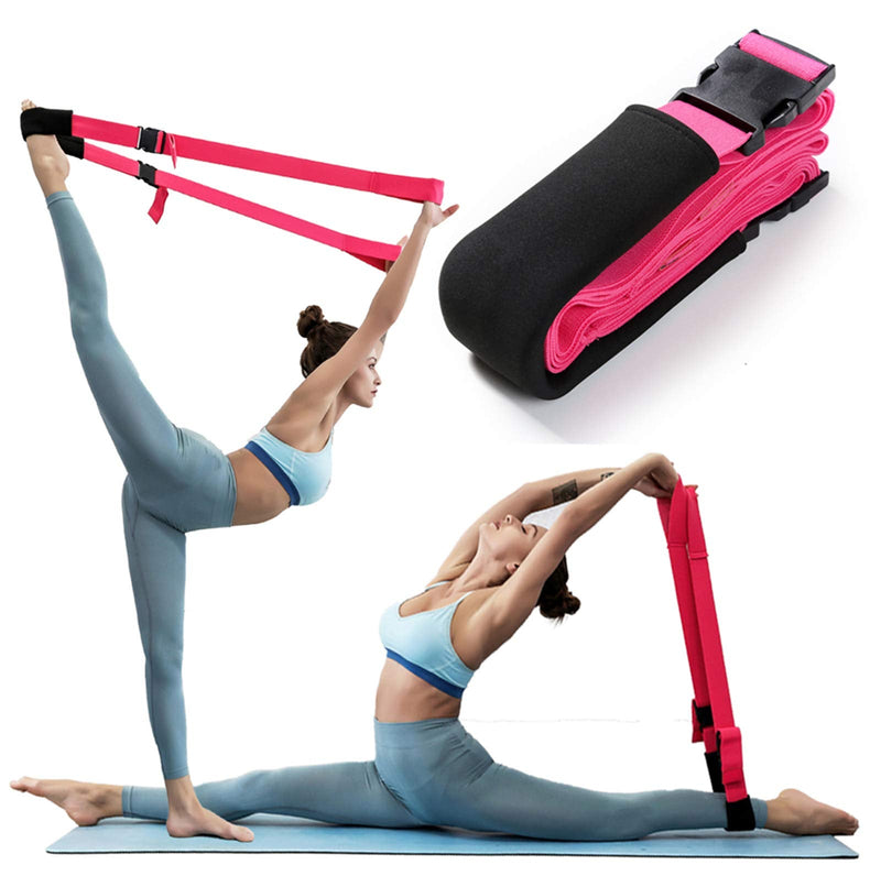 Adjustable Stretch Band ，Kids & Adults Stretching Bands for Cheer Dance, Stretching Leg Strap Great Cheer Dance Gymnastics Trainer Stretching Equipment Taekwondo Training ，Ballet， Yoga，Cheerleading Rose - BeesActive Australia