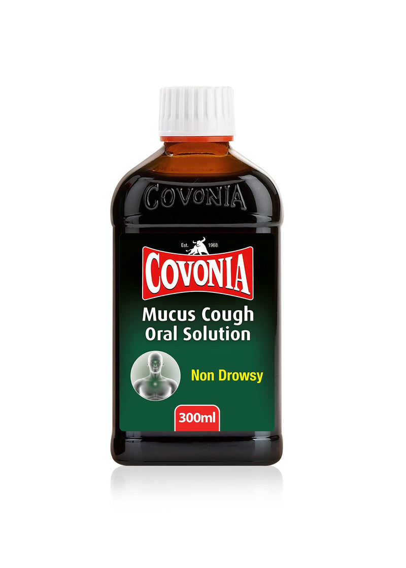 Covonia Mucus Cough Oral Solution 300ml effective relief from troublesome mucus coughs 300 ml (Pack of 1) - BeesActive Australia