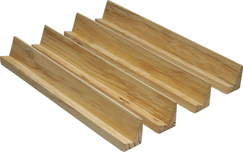 Aidapt Wooden Domino Racks/Trays (33-Centimeter) - Set of 4 - Tile Holders for Mexican Train, Chicken foot and other Domino Games - BeesActive Australia