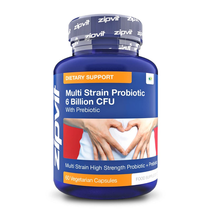 Probiotic 6 Billion Multi-Strain Live Bio Cultures Complex with Prebiotic, 60 Vegetarian Capsules. 100 Billion CFU Source Powder. - BeesActive Australia